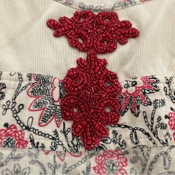 Free People Tibetan Garden Cami Babydoll Tank NWT Sz L Cream - Picture 5 of 9